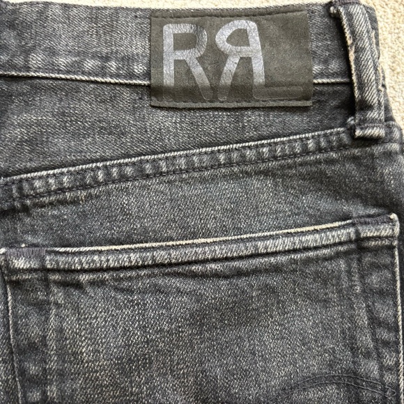 DOUBLE RL STRETCH SELVEDGE RRL VINTAGE STRAIGHT LEG BLACK JEANS 28 Trendy - Picture 7 of 9